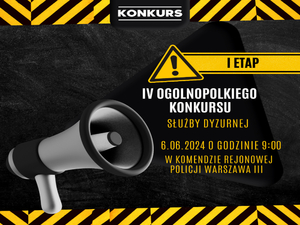 I ETAP IV OGÓLNOPOLSKIEGO KONKURSU SŁUŻBY DYŻURNEJ