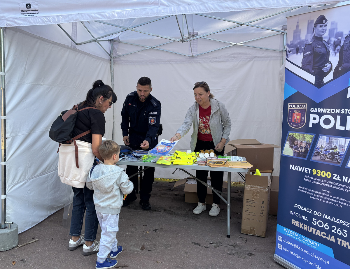 Policja i Delegatura SCB na Rodzinnym Pikniku Integracyjnym w Parku Szczęśliwickim